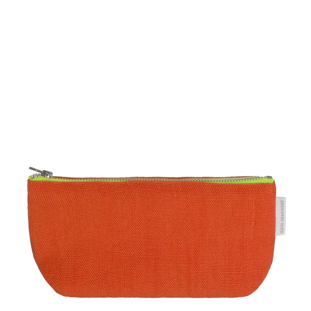 Designers Guild Brera Lino Persimmon Small Toiletry Bag