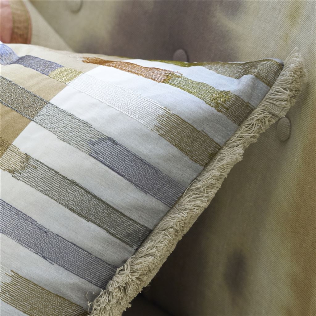 Designers Guild Cascata Ochre Decorative Pillow 18" x 24" Decorative Pillow Ochre at FIG LINENS AND HOME 3