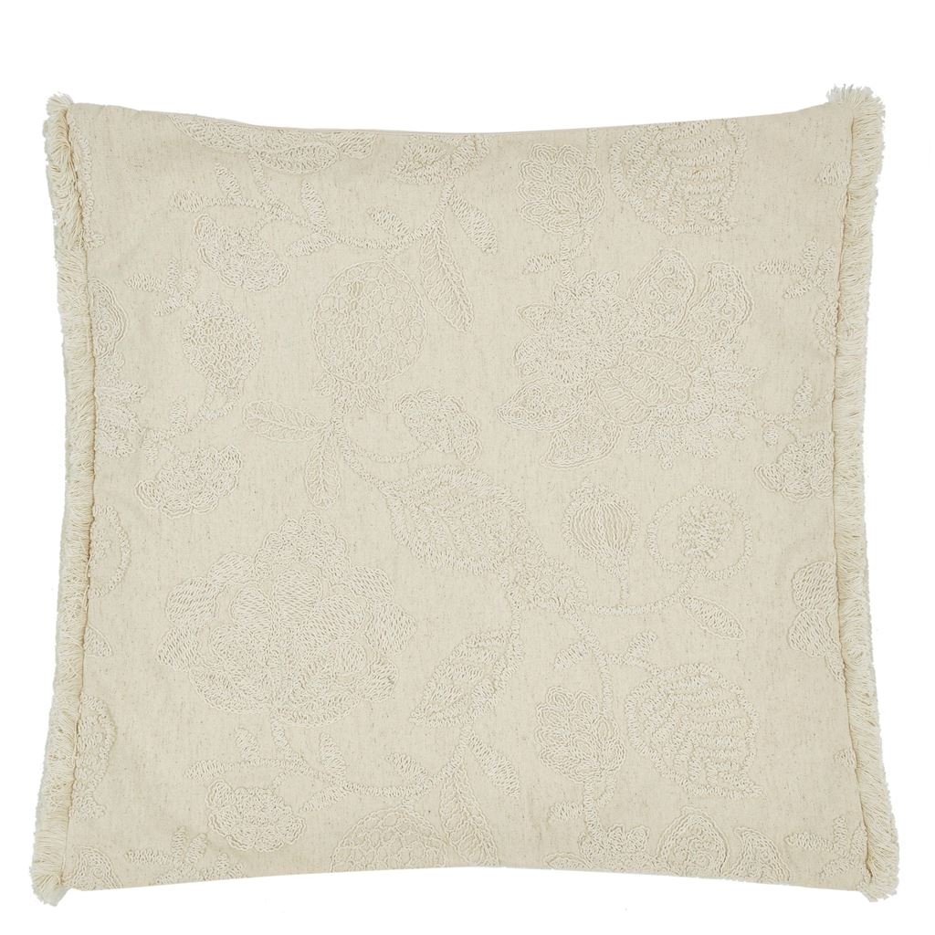 Designers Guild Daphne Chalk Decorative Pillow 20" x 20" Decorative Pillow Chalk at FIG LINENS AND HOME 4