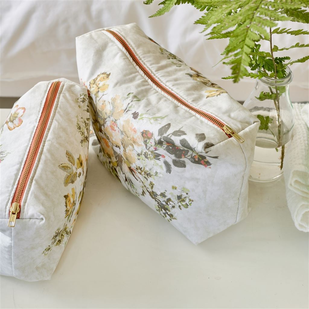 Designers Guild Margaretta Sepia Large Toiletry Bag