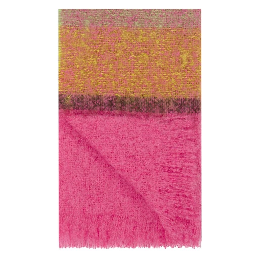 Designers Guild Mikome Fuchsia Mohair Throw at Fig Linens and Home - 5