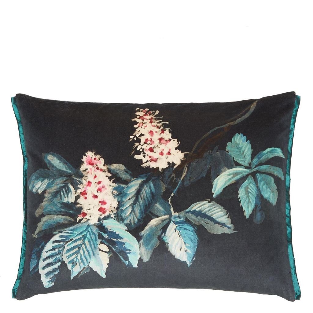 Designers Guild Pasqueflower Decorative Pillow 18" x 24" Decorative Pillow Indigo at FIG LINENS AND HOME 4