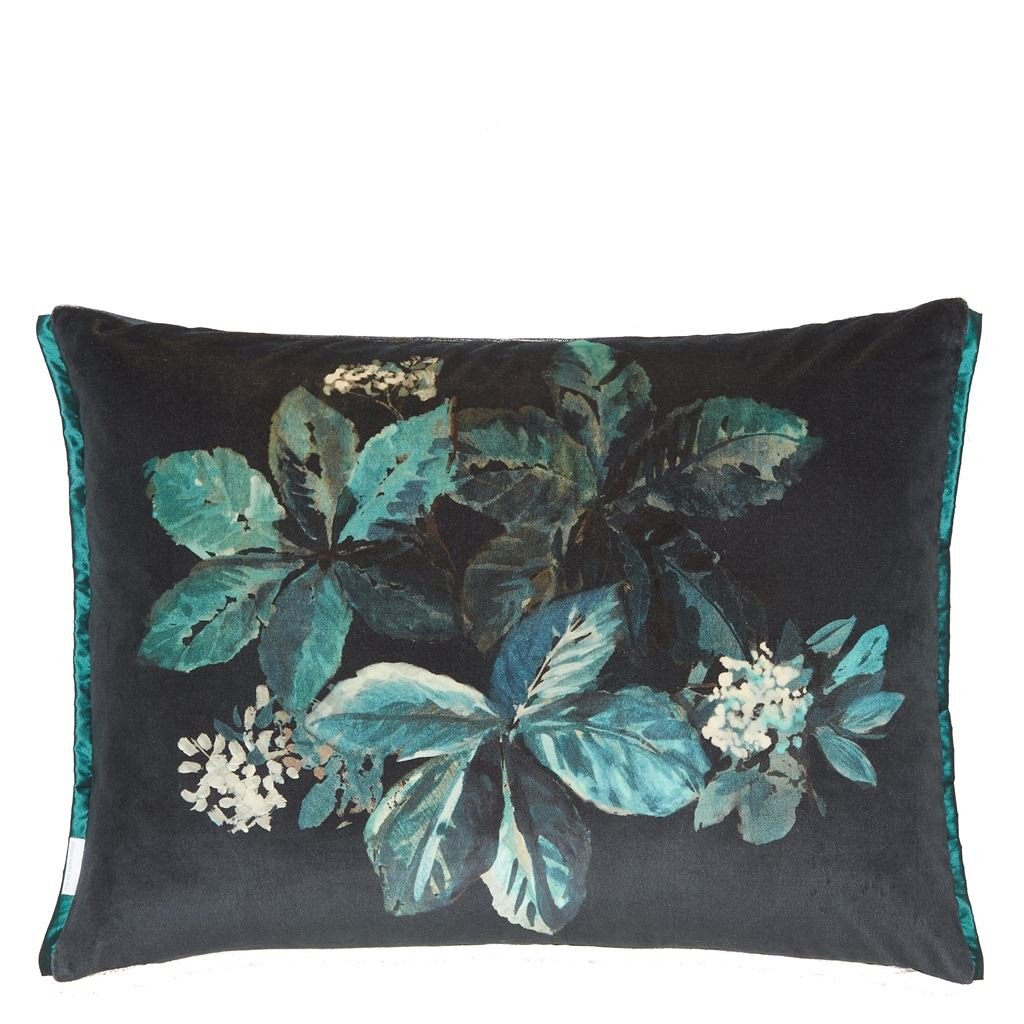 Designers Guild Pasqueflower Decorative Pillow 18" x 24" Decorative Pillow Indigo at FIG LINENS AND HOME 5