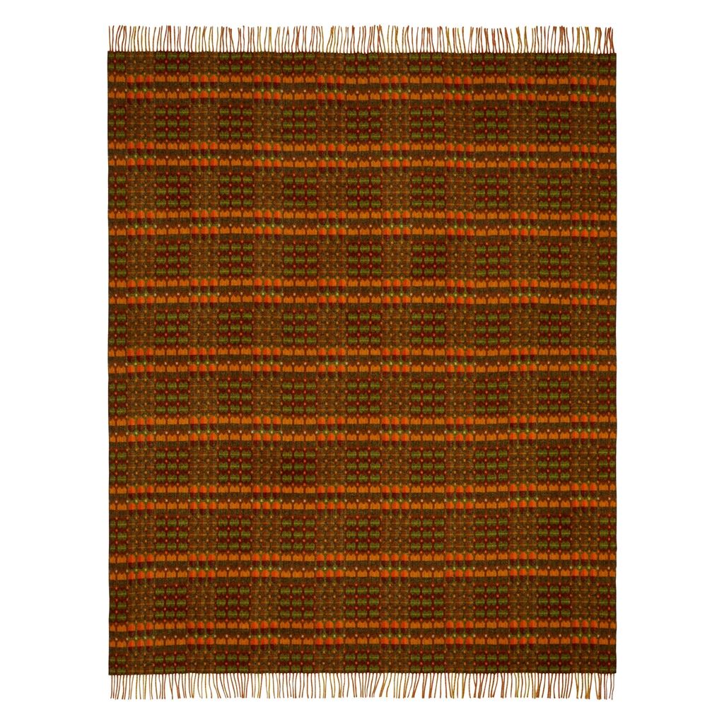 Designers Guild Talbot Sienna Merino Wool Throw at Fig Linens and Home - 1