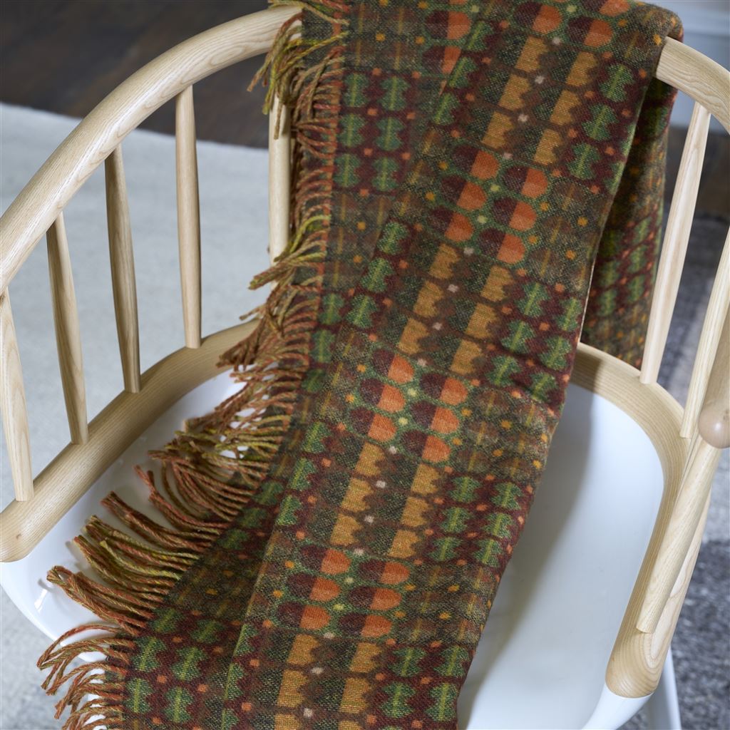 Designers Guild Talbot Sienna Merino Wool Throw at Fig Linens and Home - 2