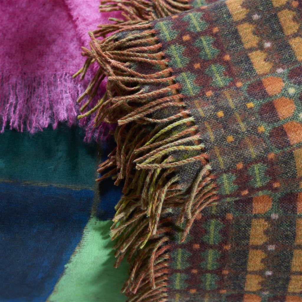 Designers Guild Talbot Sienna Merino Wool Throw at Fig Linens and Home - 3