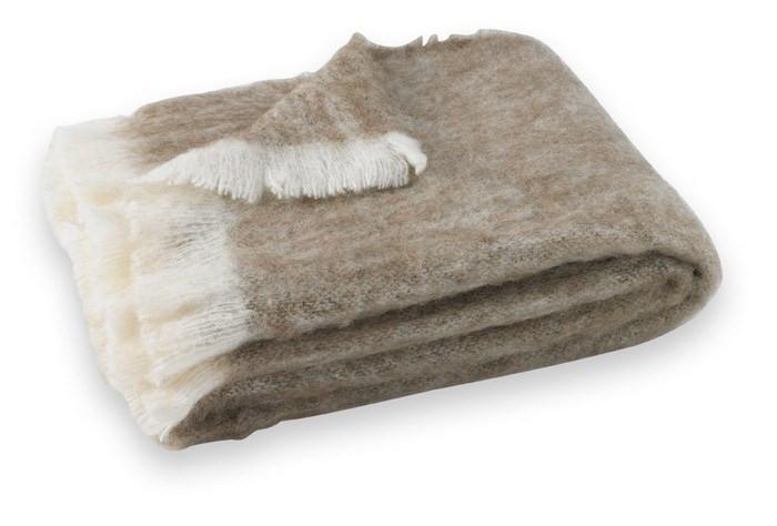 Lands Downunder Brushed Alpaca Throw Driftwood by Lands Downunder - Throw 51" W x 72" L Driftwood at FIG LINENS AND HOME - 1
