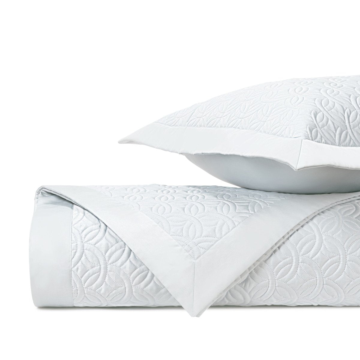 DUOMO Quilted Coverlet in White by Home Treasures at Fig Linens and Home