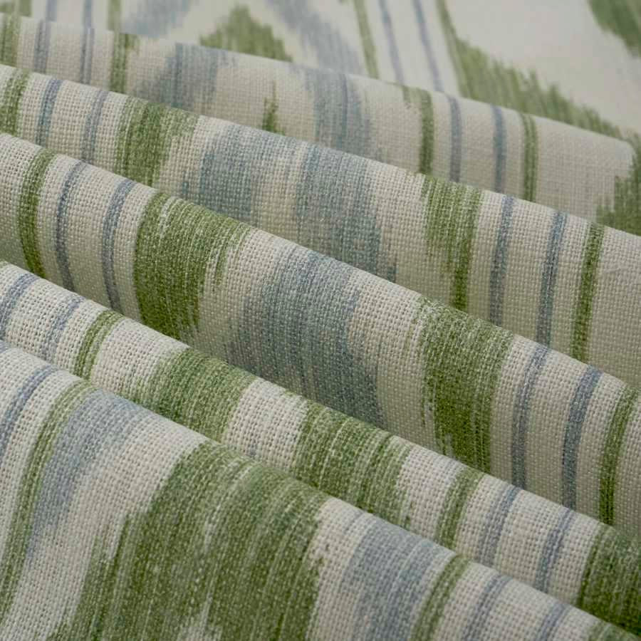 Vero Ikat Pistachio Fabric by Stroheim Pistachio Yard of Fabric - 54" Width at FIG LINENS AND HOME 2