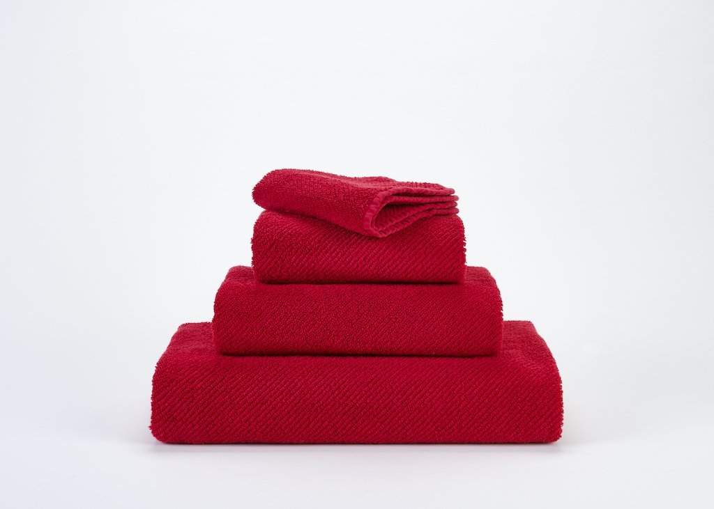 Fig Linens - Twill Bath Towels by Abyss and Habidecor - Lipstick