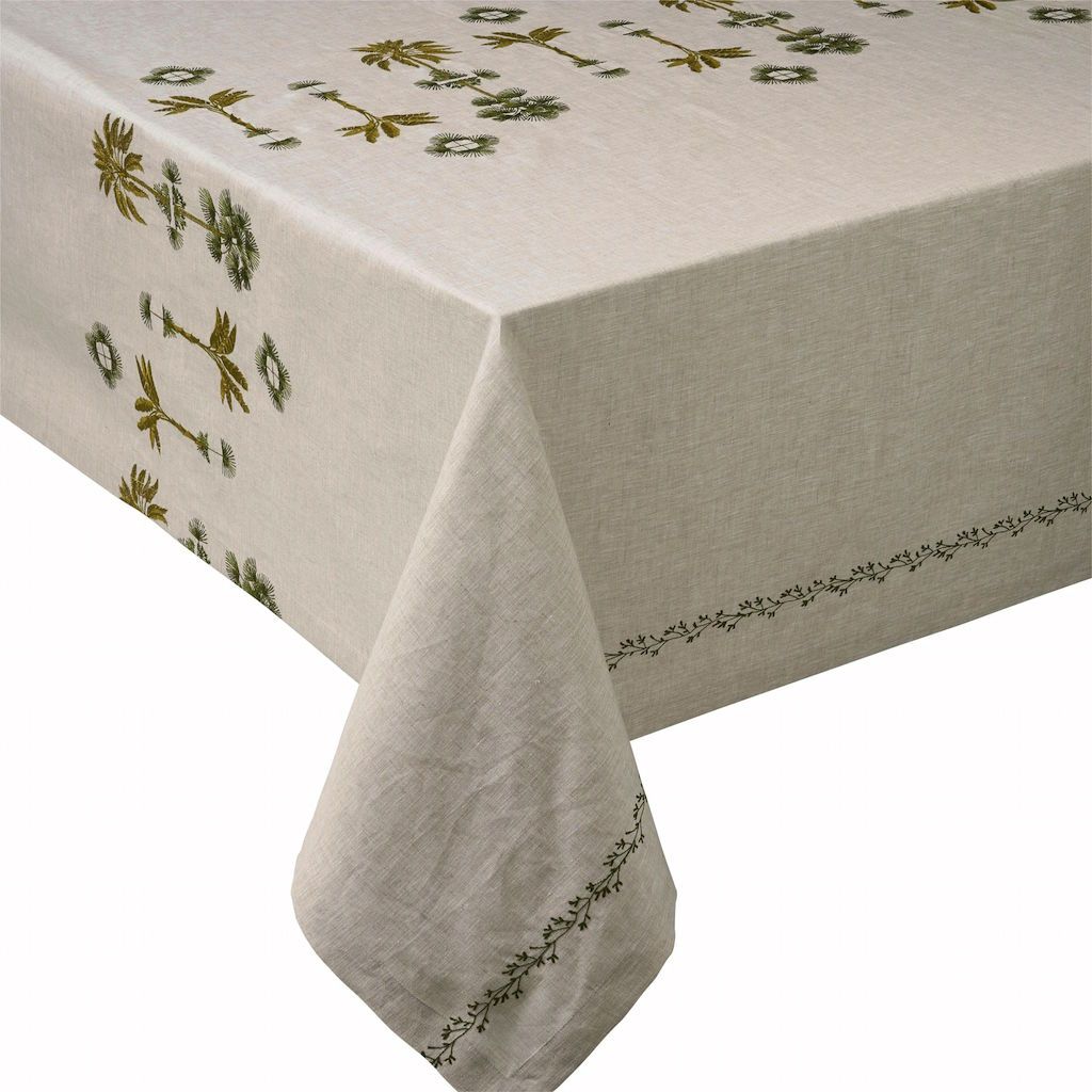 Fig Linens - Barbade Natural Tablecloth by Alexandre Turpault