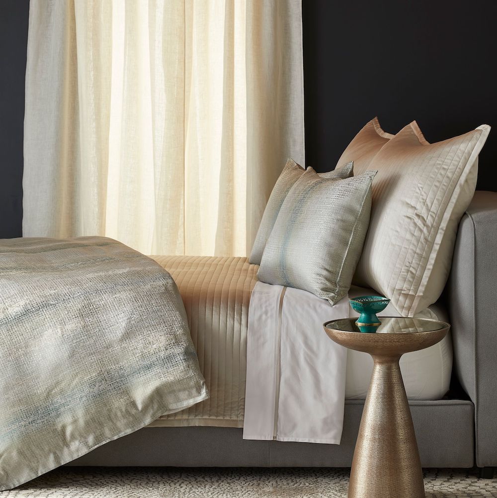 Lifestyle - Anguilla Aquamarine Bedding by Ann Gish | Fig Linens and Home