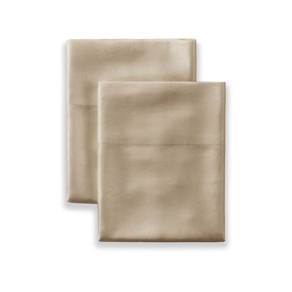 Sand Charmeuse Basics Pillowcases by Ann Gish - Fig Linens