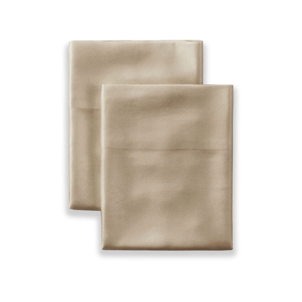 Sand  Charmeuse Basics Pillowcases by Ann Gish - Fig Linens