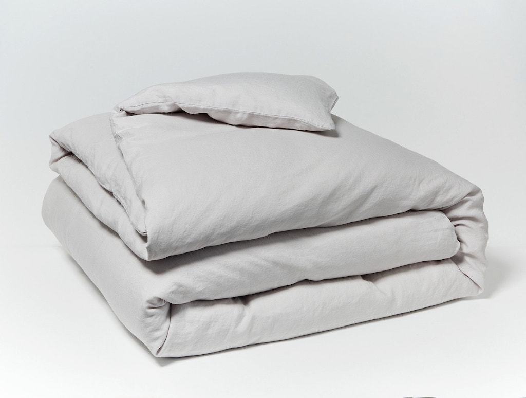 Fig Linens - Fog Organic Relaxed Linen Duvet Cover by Coyuchi