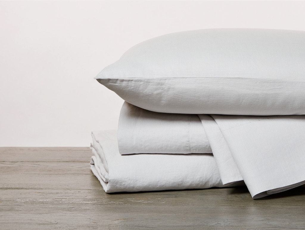 Fig Linens - Fog Organic Relaxed Linen Sheet Sets by Coyuchi