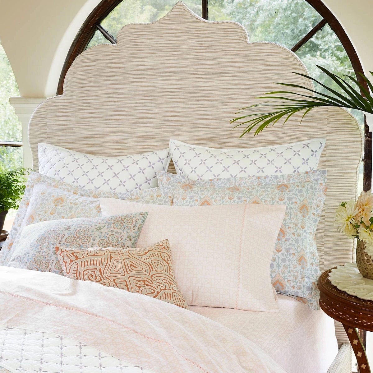 Lifestyle - Layla Lavender Coverlet & Shams by John Robshaw | Fig Linens and Home