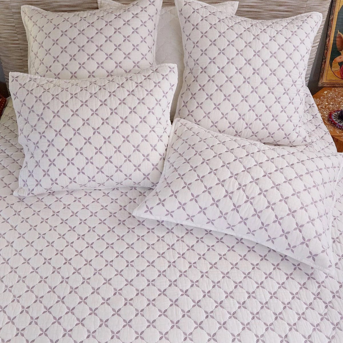 Layla Lavender Coverlet & Shams by John Robshaw | Fig Linens and Home