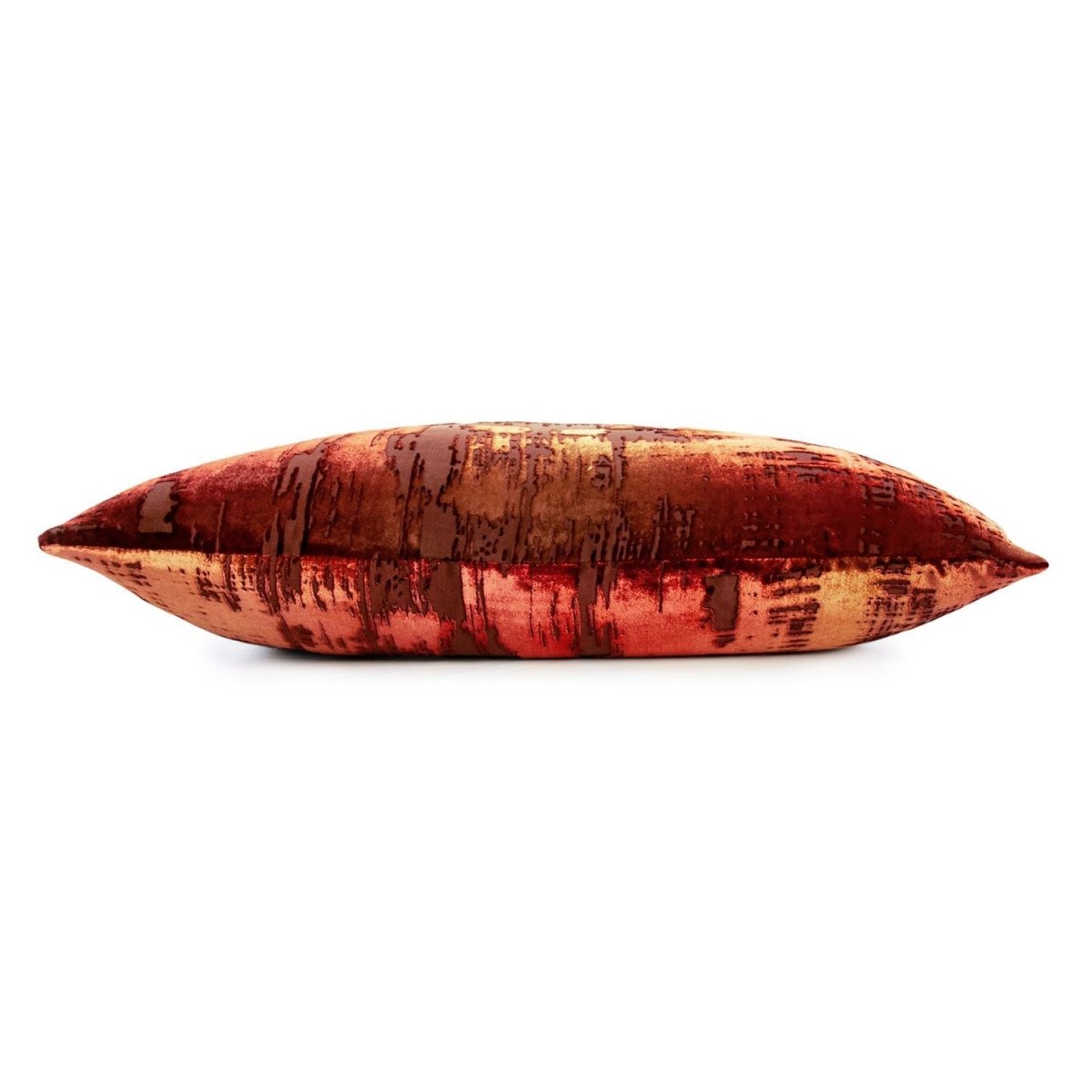 Fig Linens - Paprika Brushstroke Velvet Pillow by Kevin O'Brien Studio - side