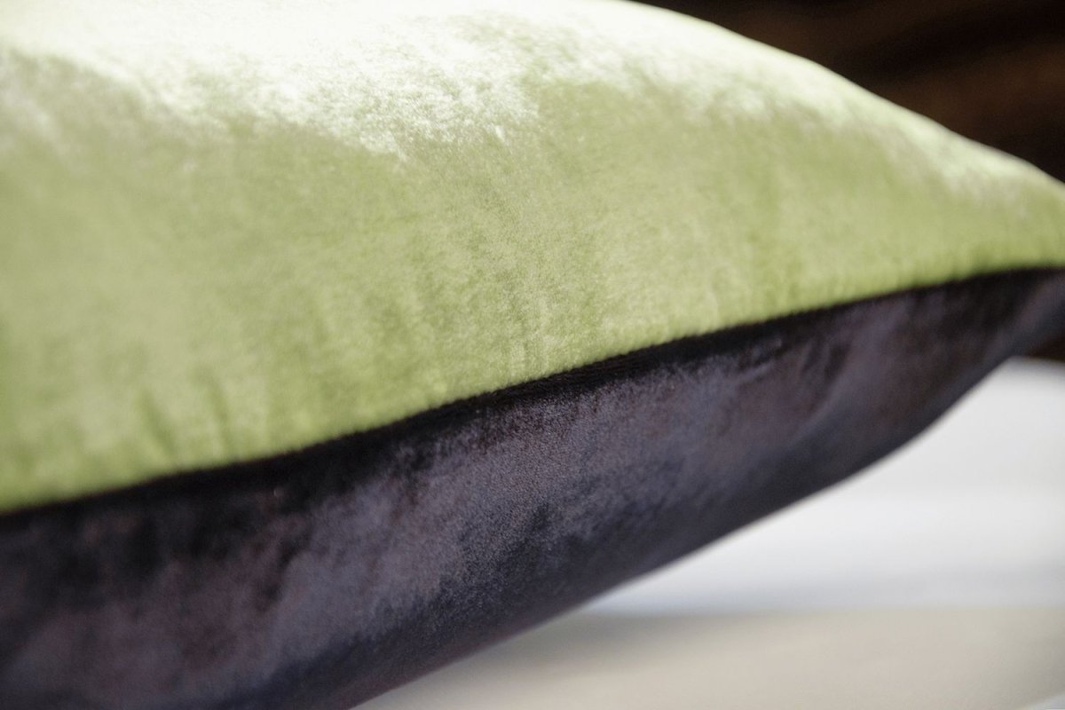 Fig Linens - Smoke/Ice Two Tone Ombre Pillow by Kevin O'Brien Studio - Details