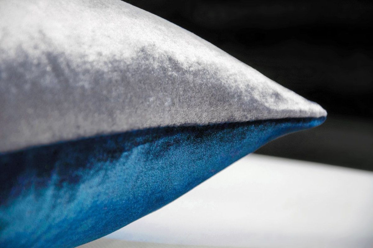 Fig Linens - Dusk / Midnight Two Tone Ombre Pillow by Kevin O'Brien Studio - Close up