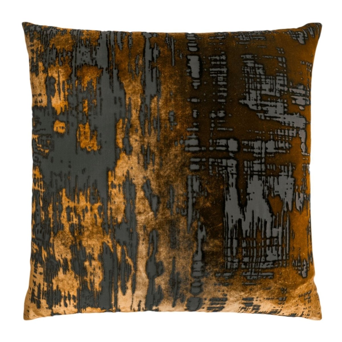 Fig Linens - Brush Stroke Copper Ivy Velvet Pillows Kevin O'Brien Studio