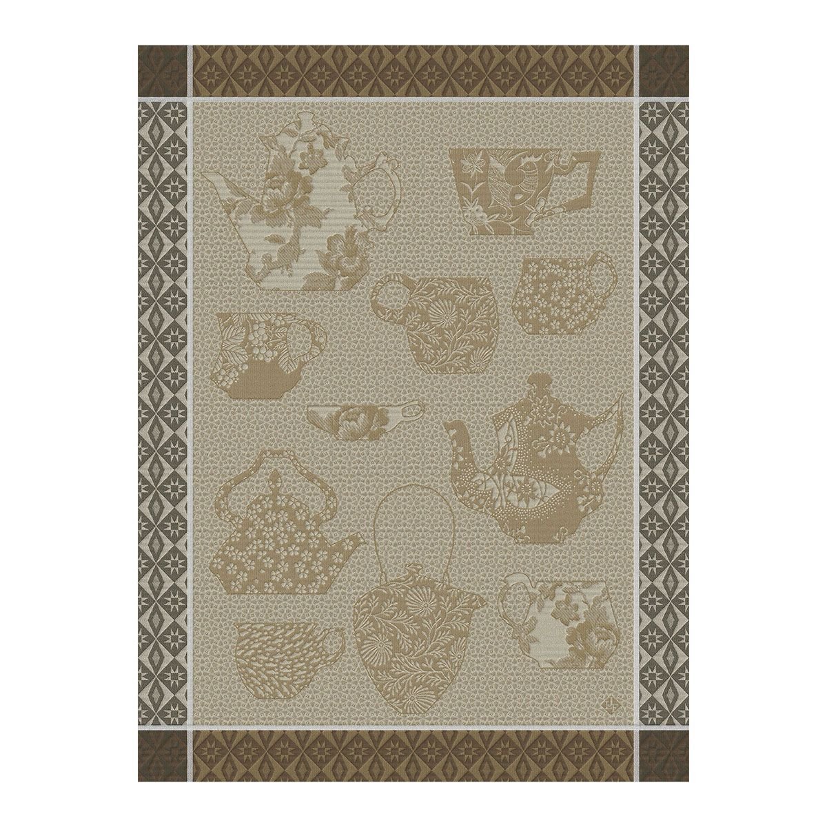 Comptoir Du Thé Beige Tea Towels by Le Jacquard Français | Fig Linens