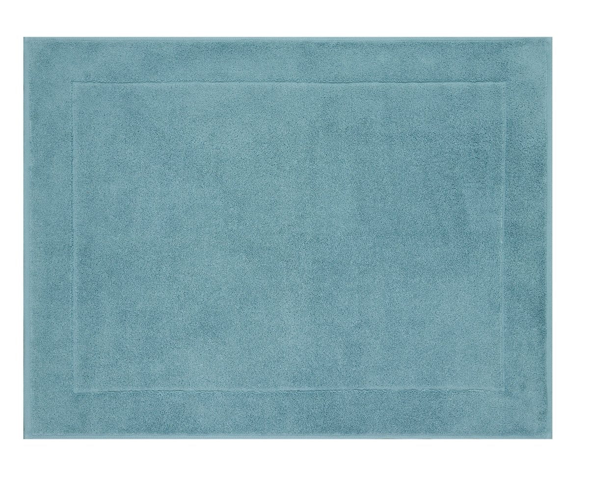 Fig Linens - Le Jacquard Français Caresse Blue Ice Bath Towels - Bath Mat