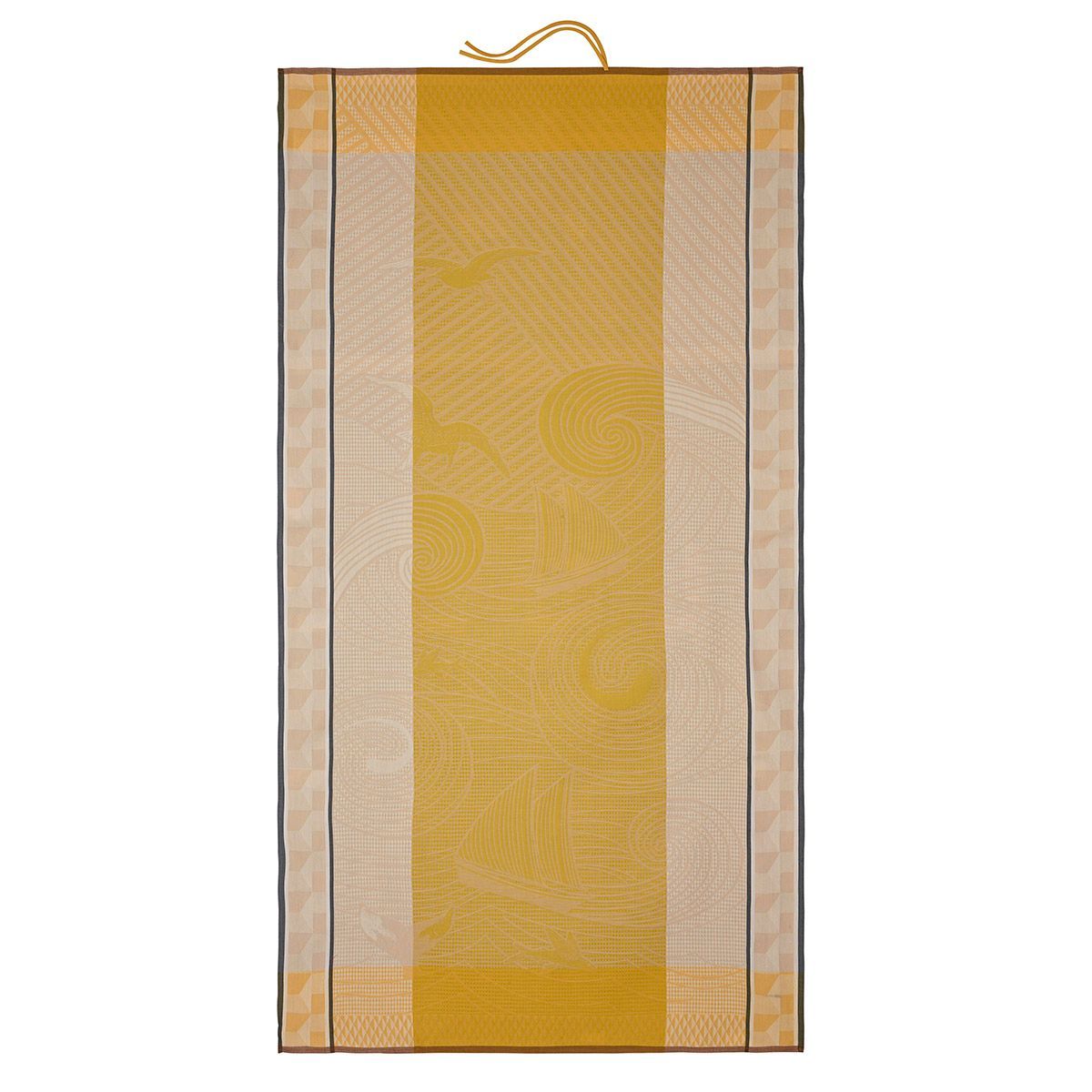 Fig Linens - Baignade à Socoa Beige Beach Towel by Le Jacquard Français