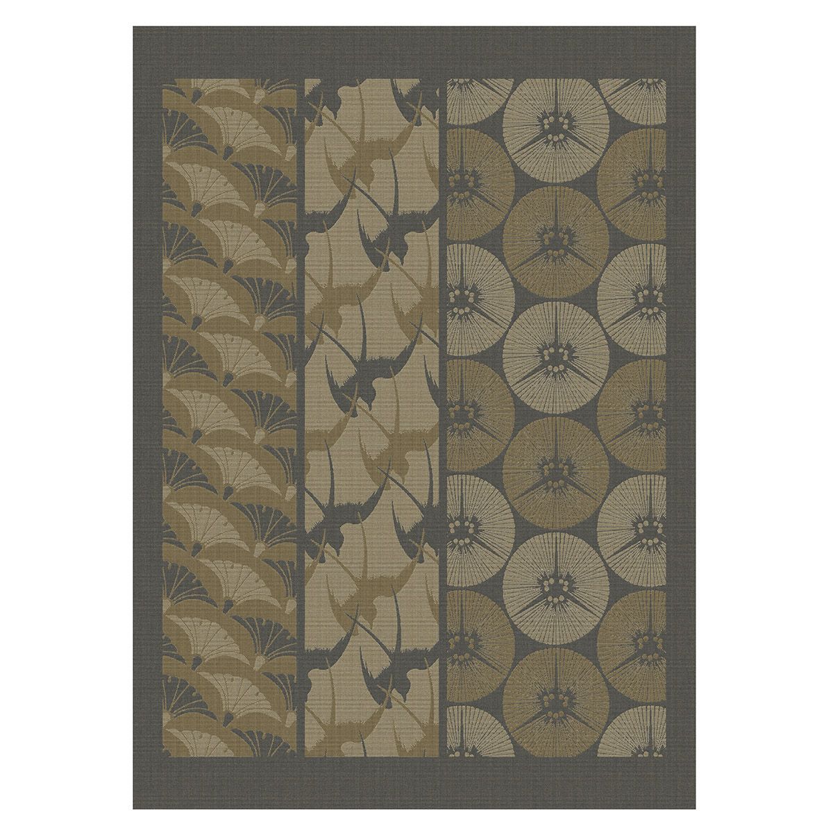 Yukata Beige Tea Towels by Le Jacquard Français | Fig Linens and Home