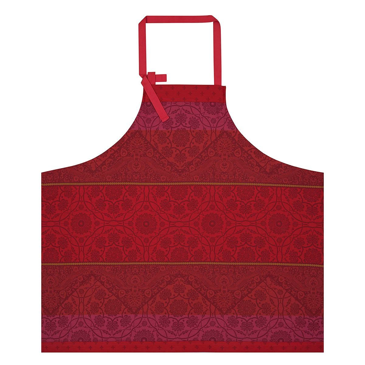 Fig Linens - Tsar Red Apron with Adjustable Ties by Le Jacquard Français