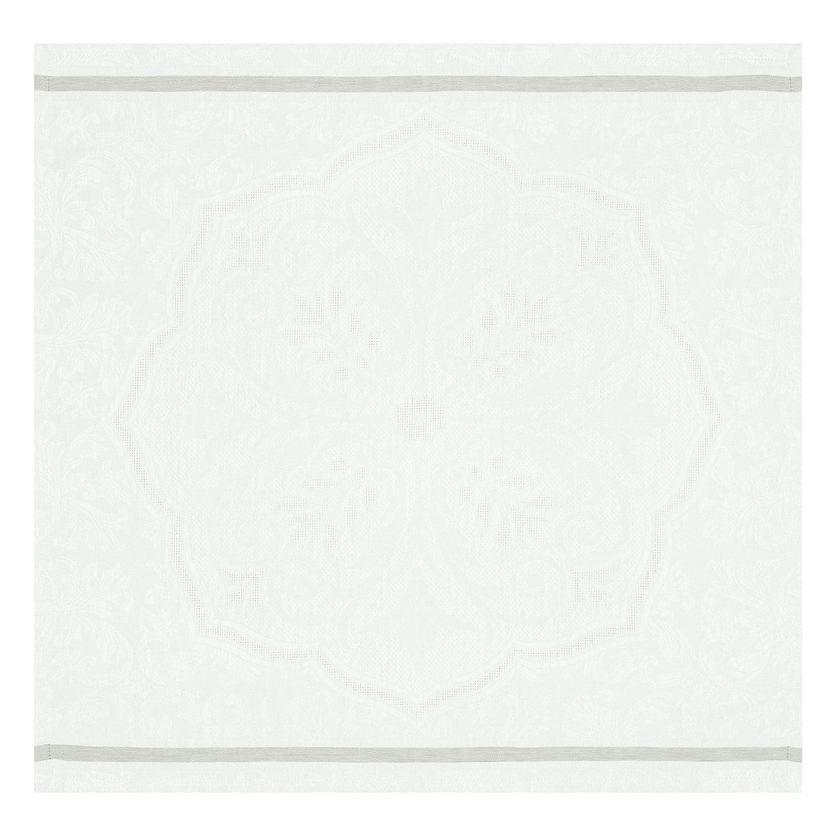 Fig Linens - Armoiries Off White Linen Napkin by Le Jacquard Français