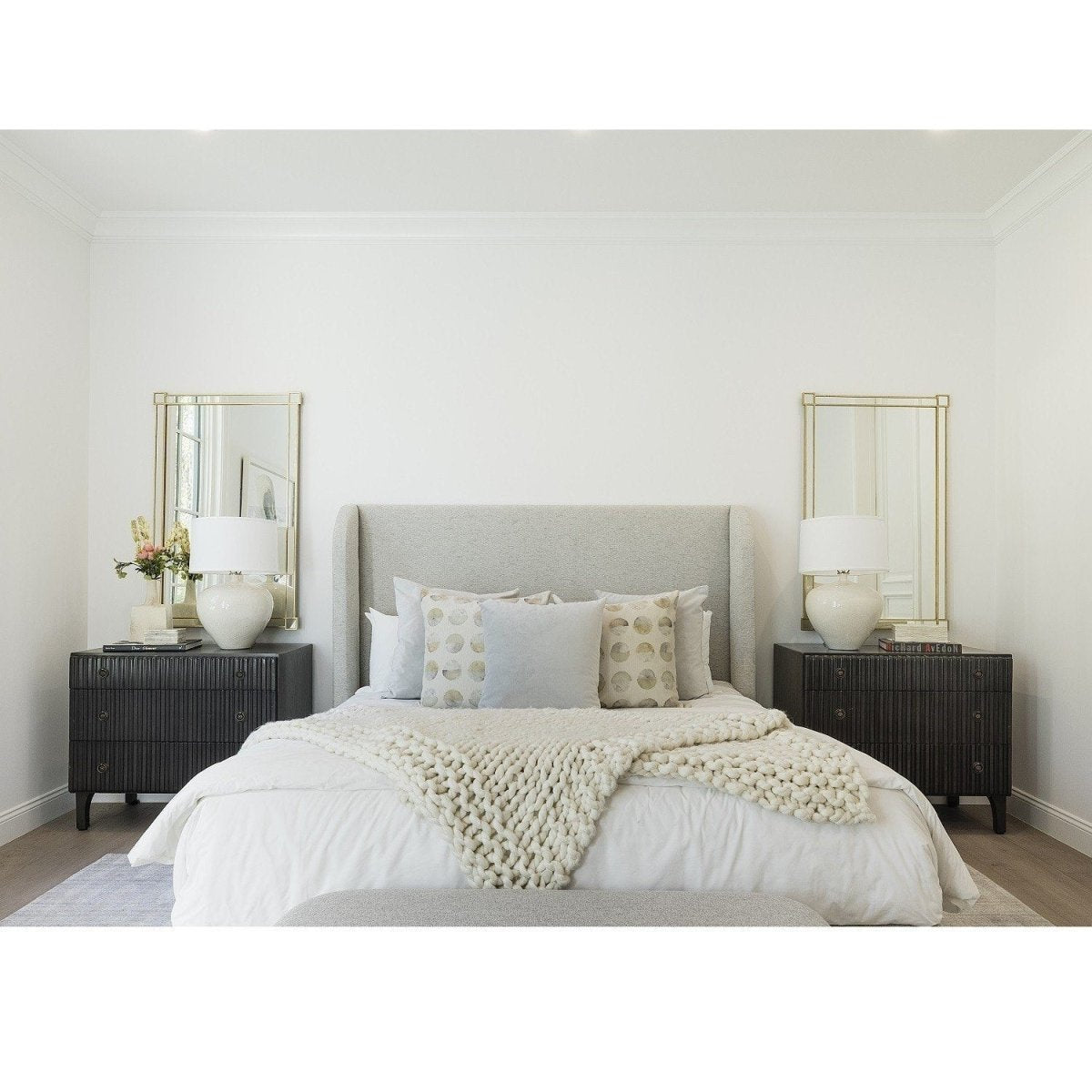 Fig Linens - Mirror Hoem - Burnished Gold Leaf Wall Mirror by Celerie Kemble - Lifestyle