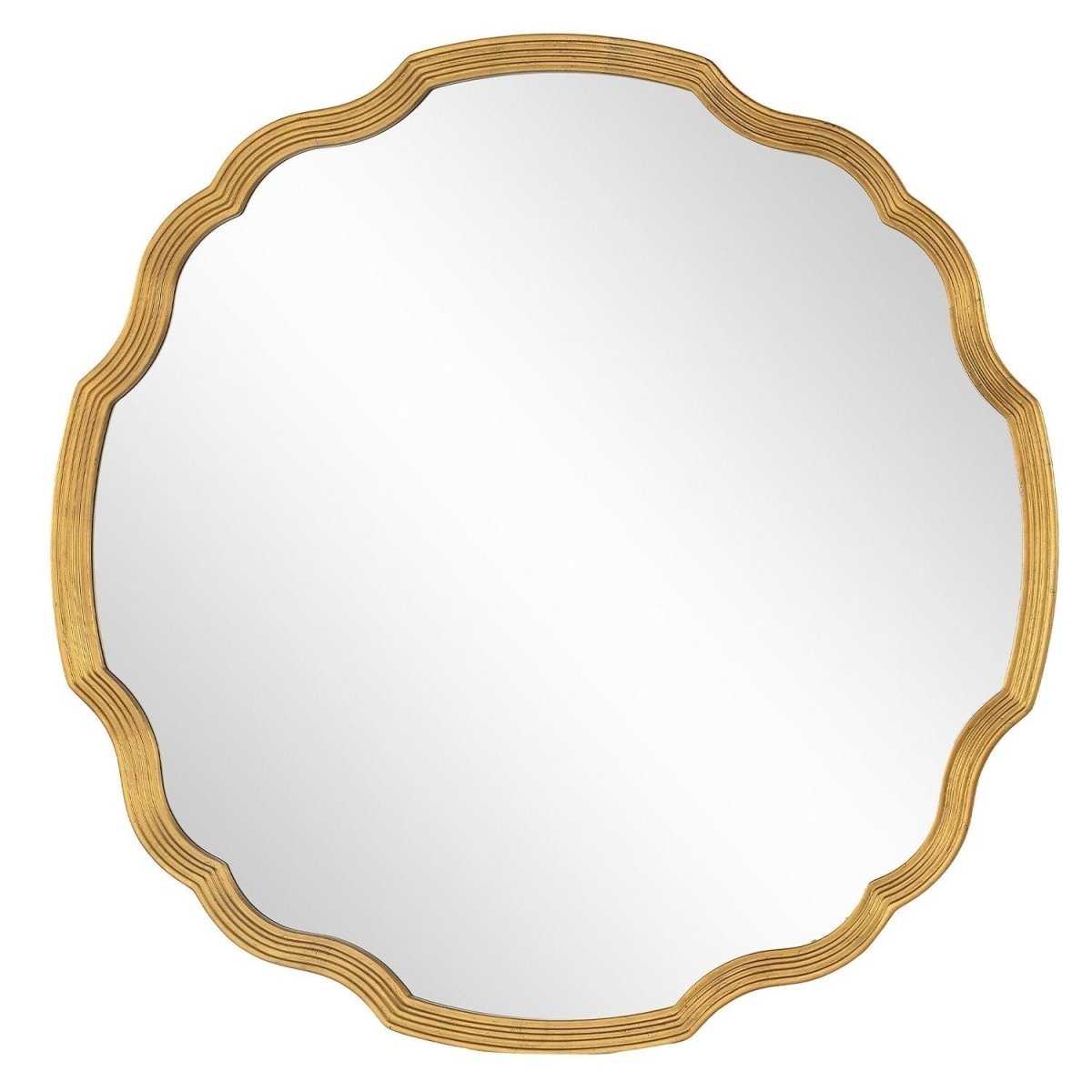 Mirror Image Home - Gold Leaf Round Chippendale Wall Mirror | Fig Linens