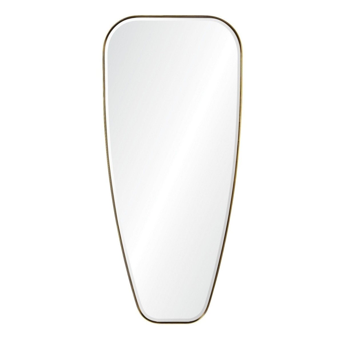 Mirror Image Home - Brushed Brass Tapered Wall Mirror | Fig Linens and Home