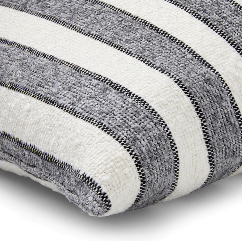 Chalet Gray Striped Pillow by Mode Living | Fig Linens