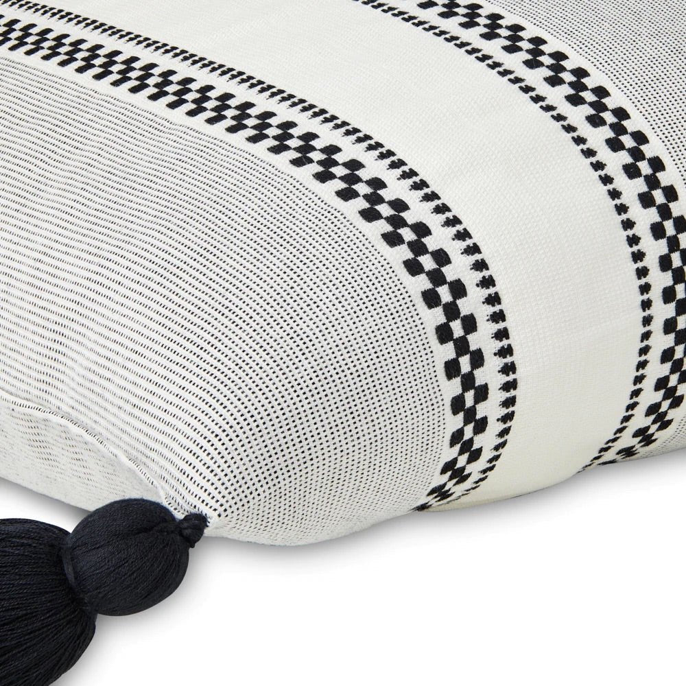 Closeup - Ombre Tassel Decorative Pillow by Mode Living | Fig Linens