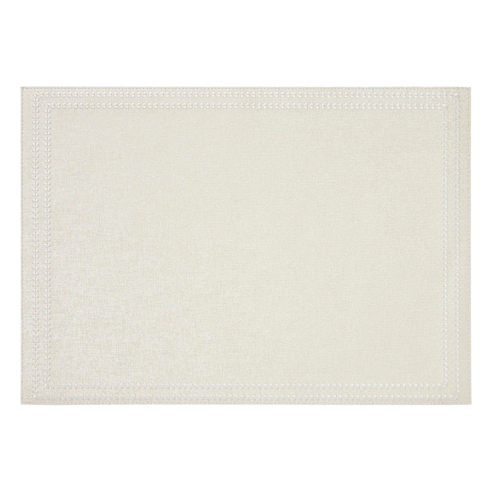 Paloma Pearl Rectangle Placemats by Mode Living | Fig Linens