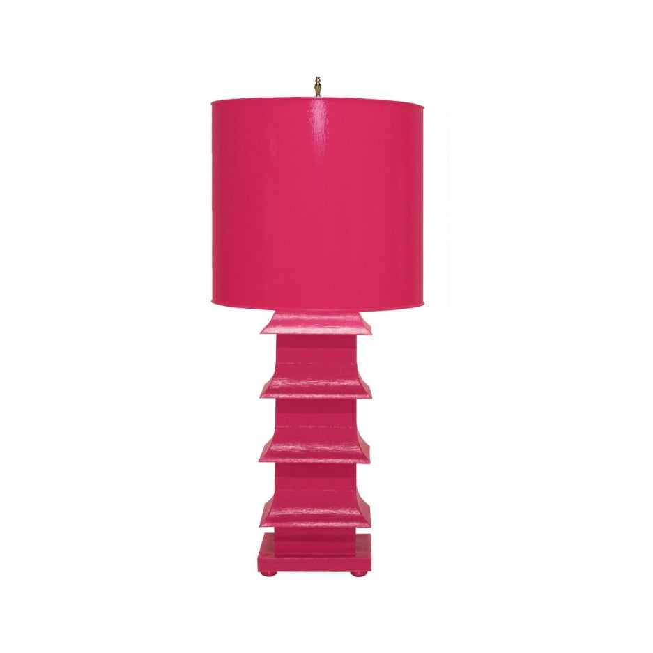 Large Pink Pagoda Table Lamp by Worlds Away | Fig Linens and Home