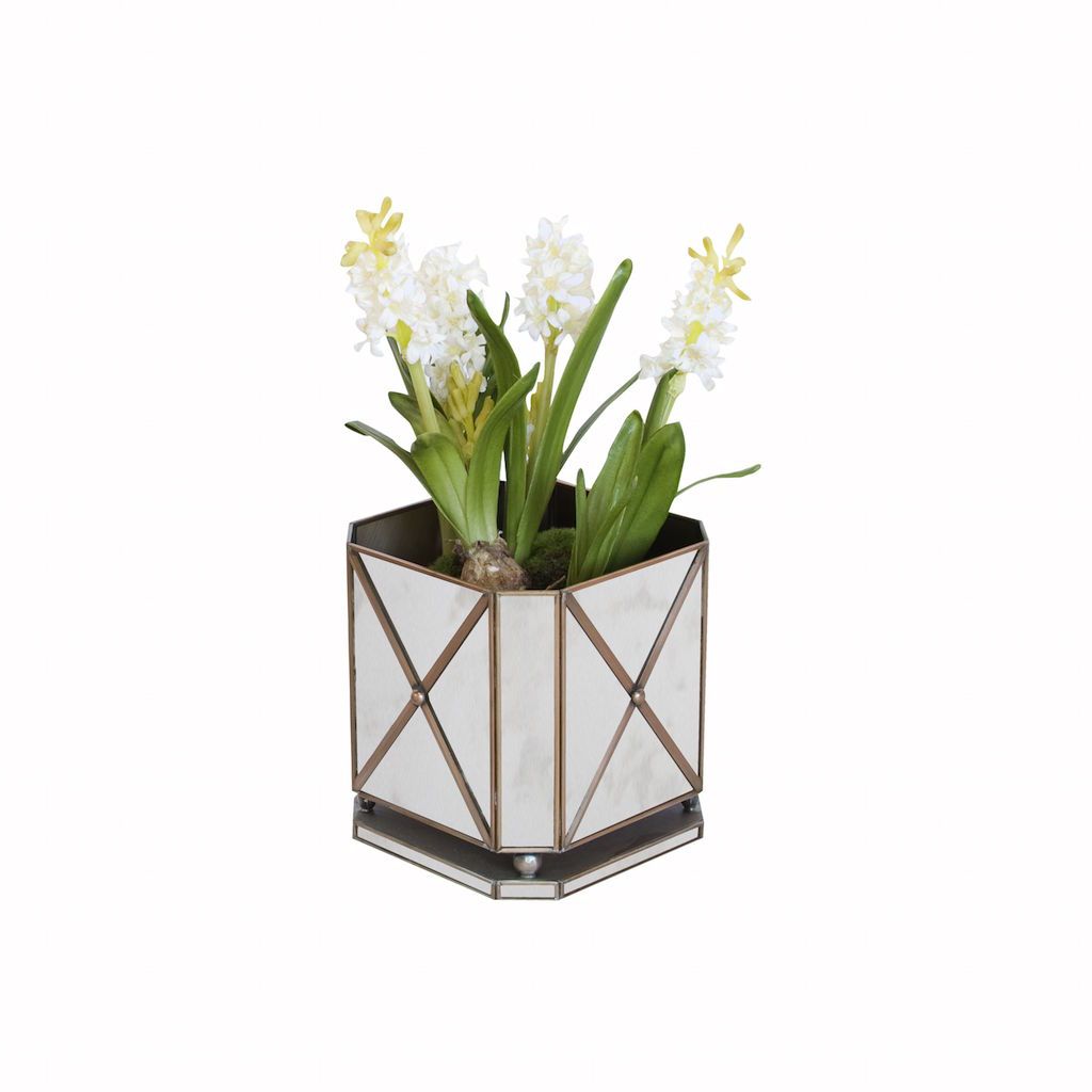 Antique Mirror Regency Planter by Worlds Away | Fig Linens