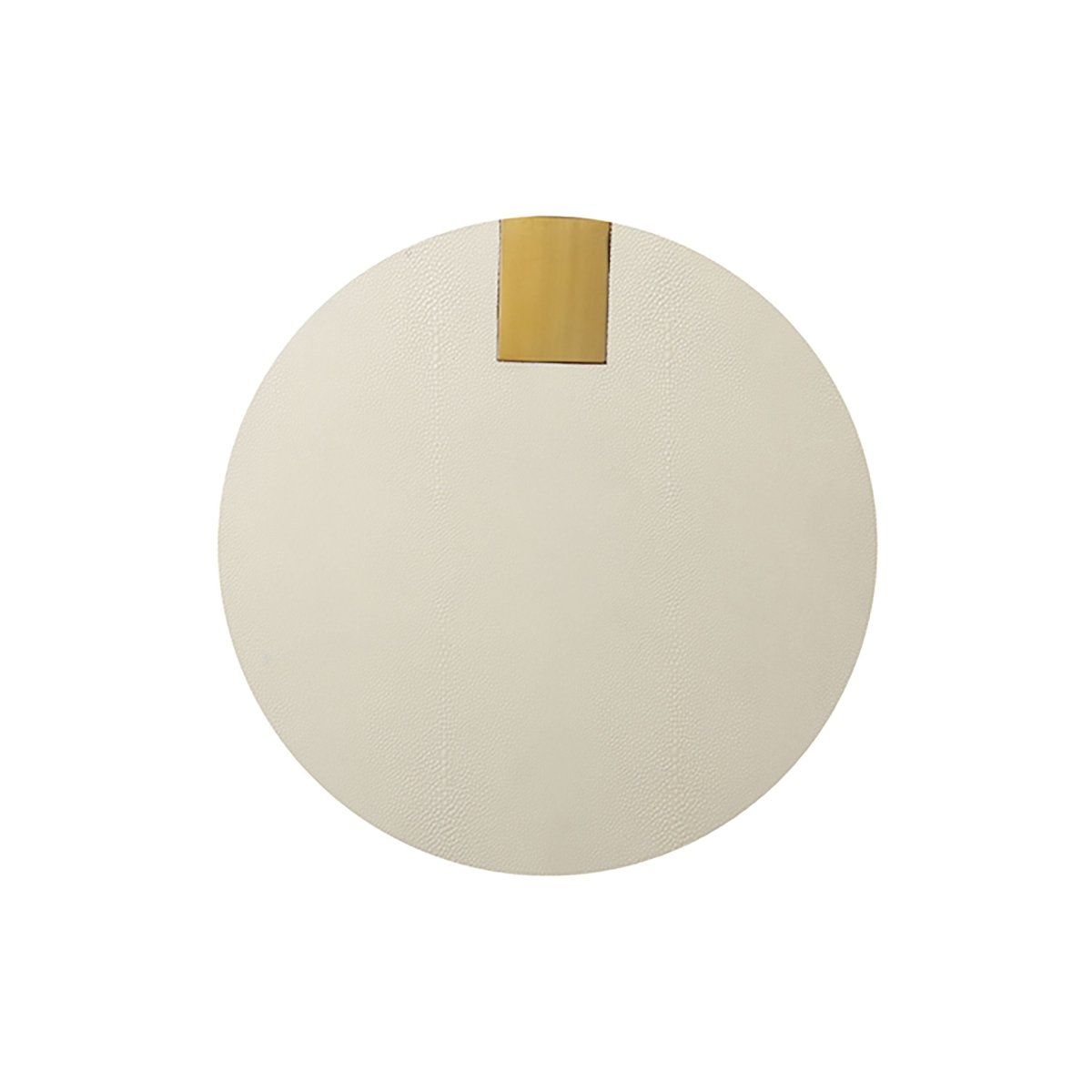 Fig Linens - Harrington Cream Shagreen Side Table by Worlds Away - Top