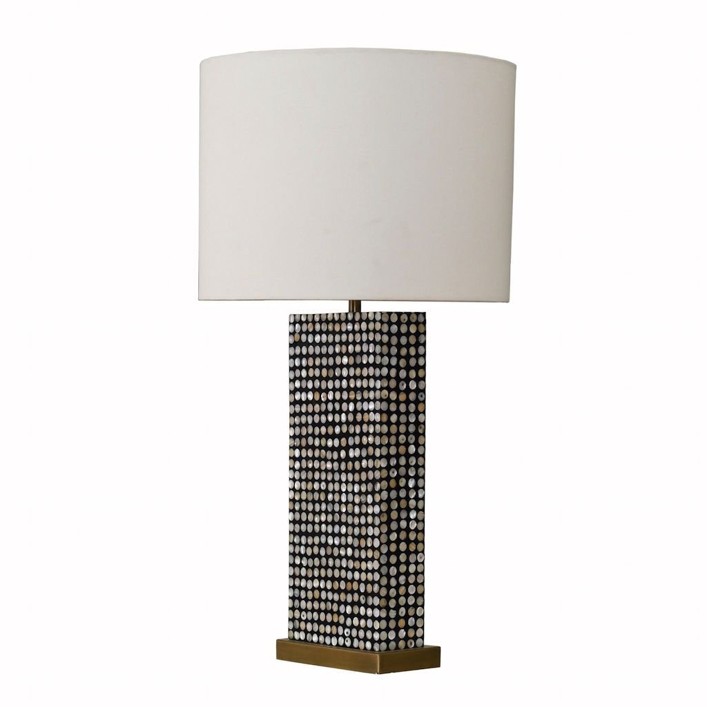 Melvick Black Rectangular Table Lamp by Worlds Away | Fig Linens