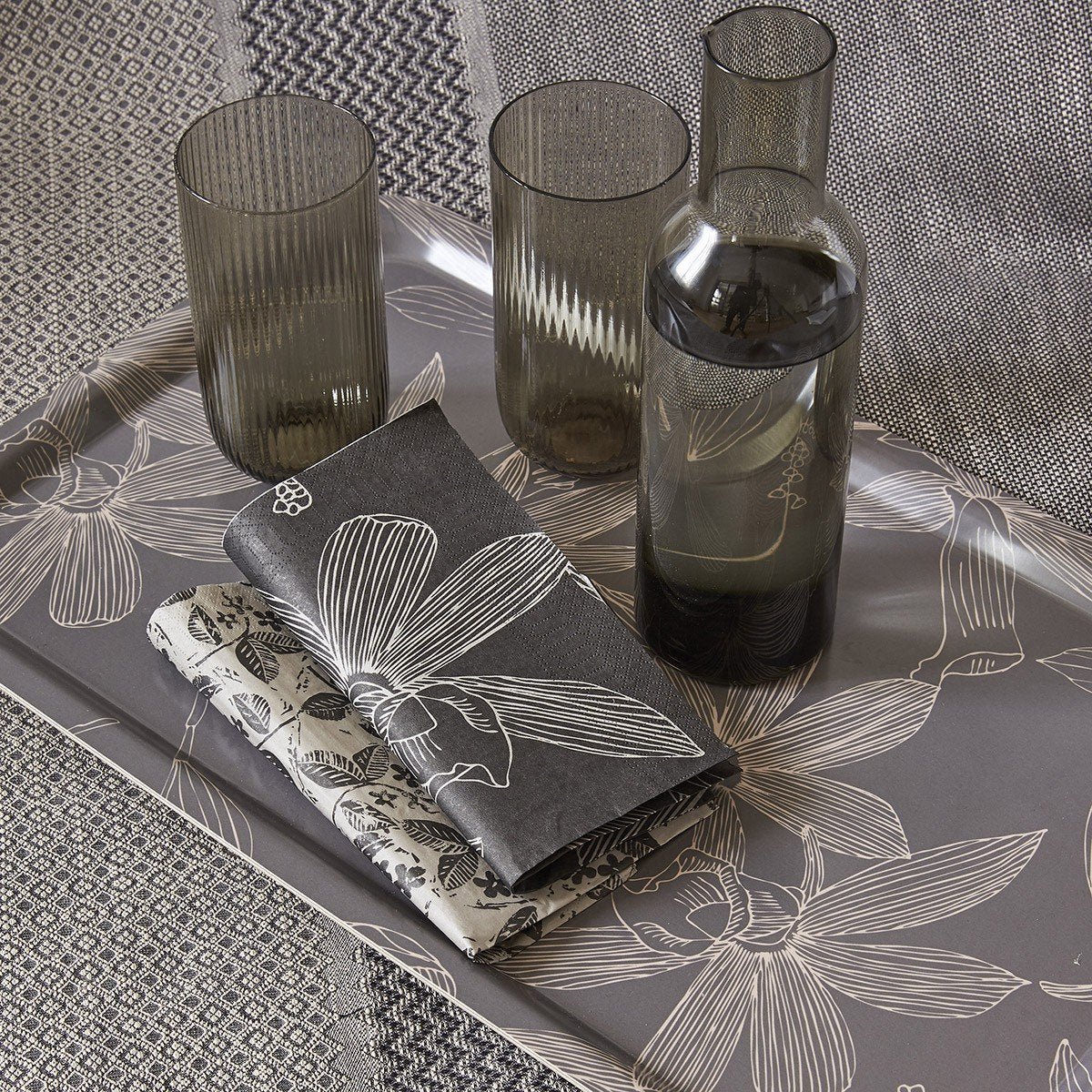Slow Life Carbon Maxi Table Collection by Le Jacquard Français | Fig Linens