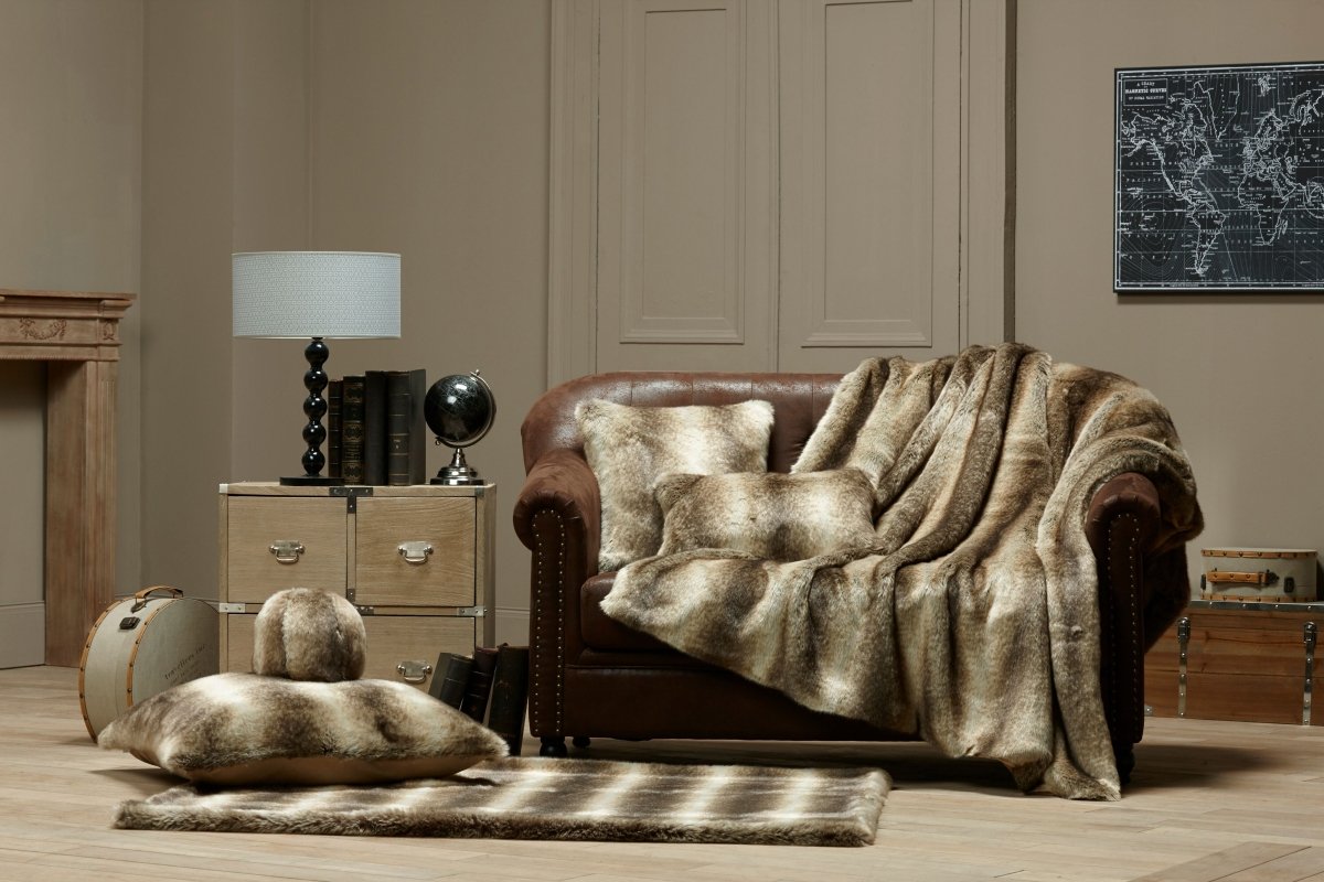 Evelyne Prelonge Monaco Faux Fur Throw by Evelyne Prélonge - at FIG LINENS AND HOME - 1
