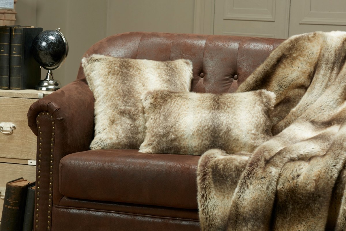 Evelyne Prelonge Monaco Faux Fur Throw by Evelyne Prélonge - at FIG LINENS AND HOME - 2