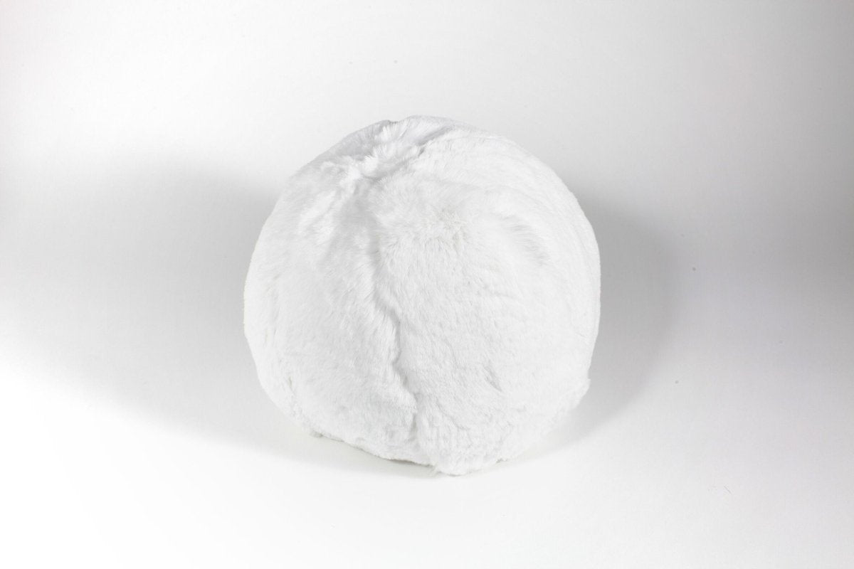 White Faux Fur Snowball by Evelyne Prélonge | Fig Linens and Home
