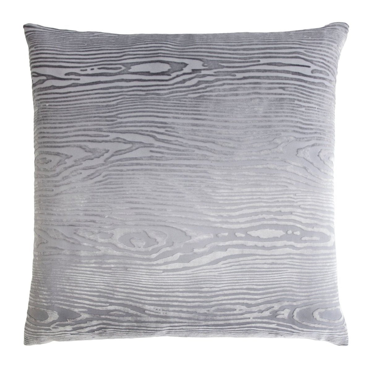 Fig Linens- Woodgrain Silver Gray Velvet Pillows by Kevin O'Brien Studio