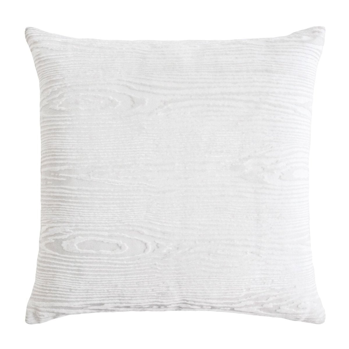 Woodgrain White Square Velvet Pillows by Kevin O'Brien Studio | Fig Linens