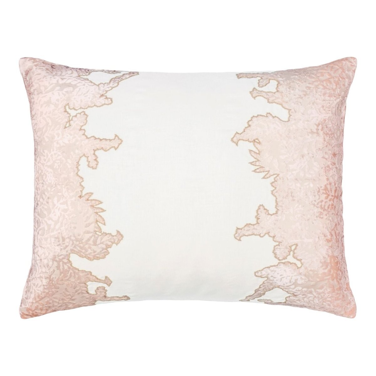 Fig Linens - Blossom Ferns Velvet Appliqué Pillow by Kevin O'Brien Studio