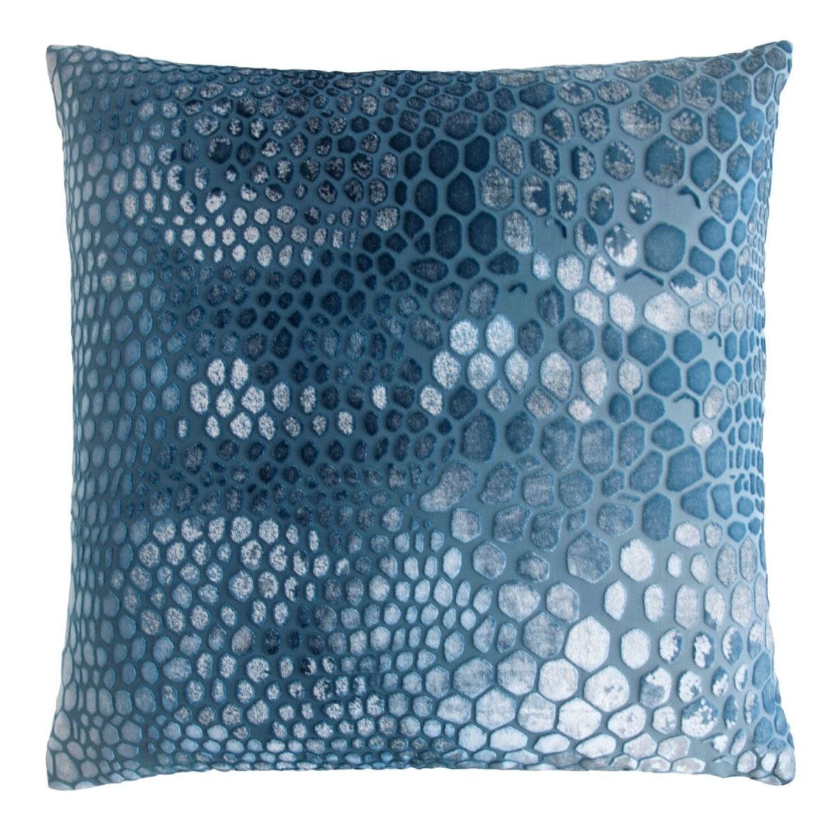 Denim Snakeskin Velvet Pillows by Kevin O'Brien Studio | Fig Linens